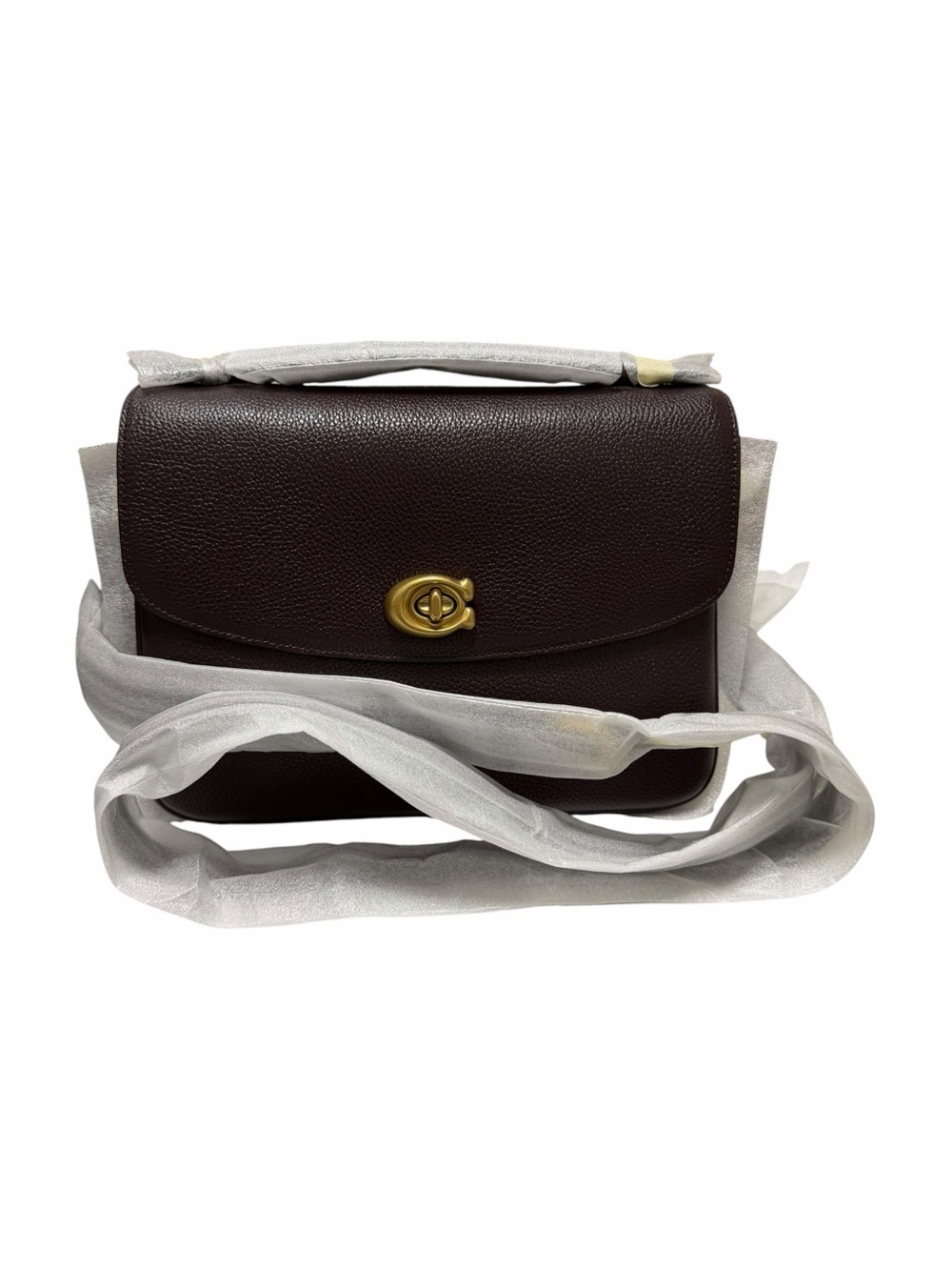 Coach Pebbled Brown Leather Handbag